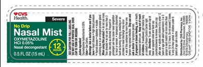 Principal Panel 0.5 Floz Bottle (No Drip Nasal Mist Severe Congestion .5oz Label)